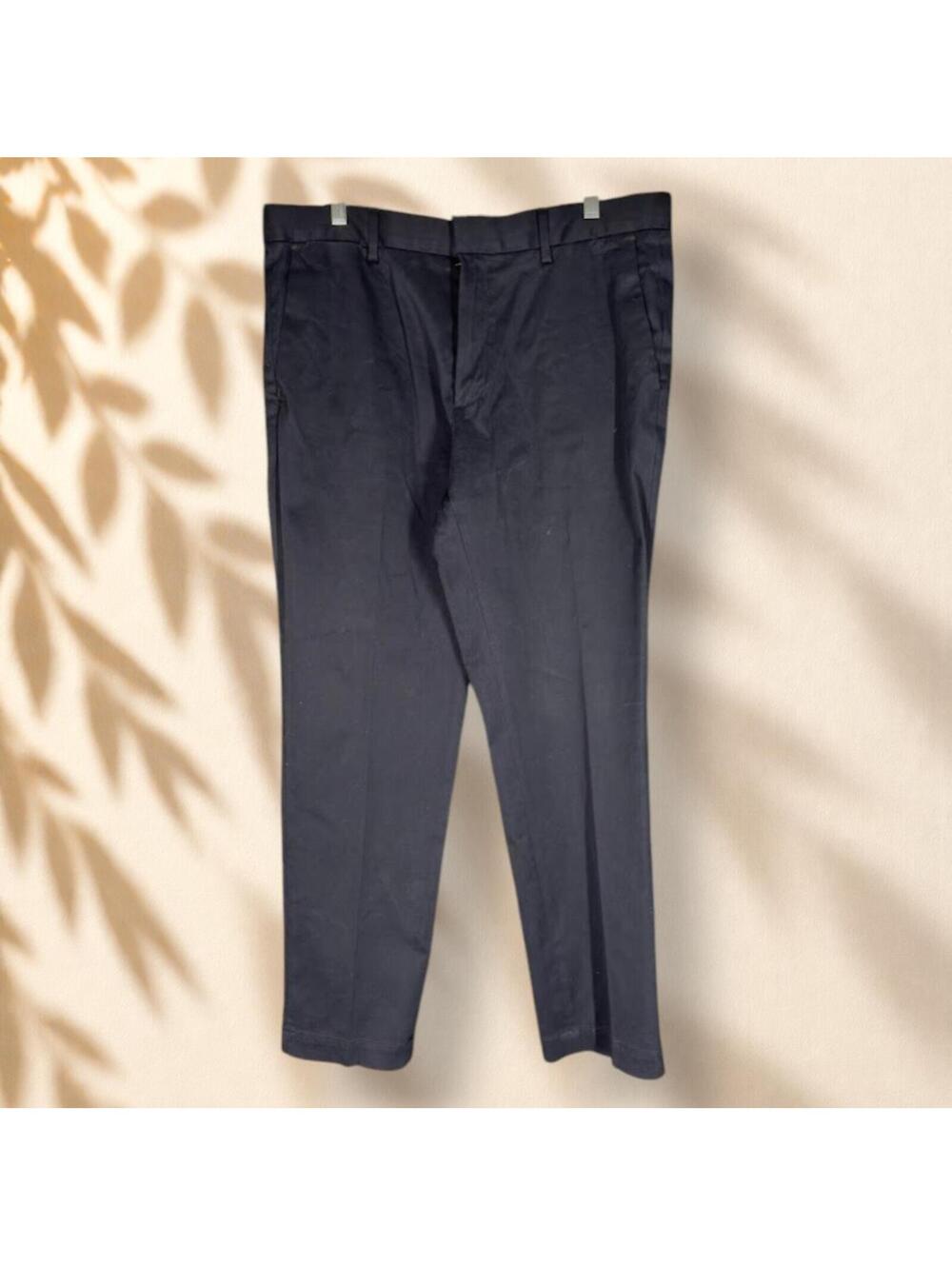Banana Republic Dress Pants Men 34*30 Blue Mid Rise Aiden Slim Fit Pleated